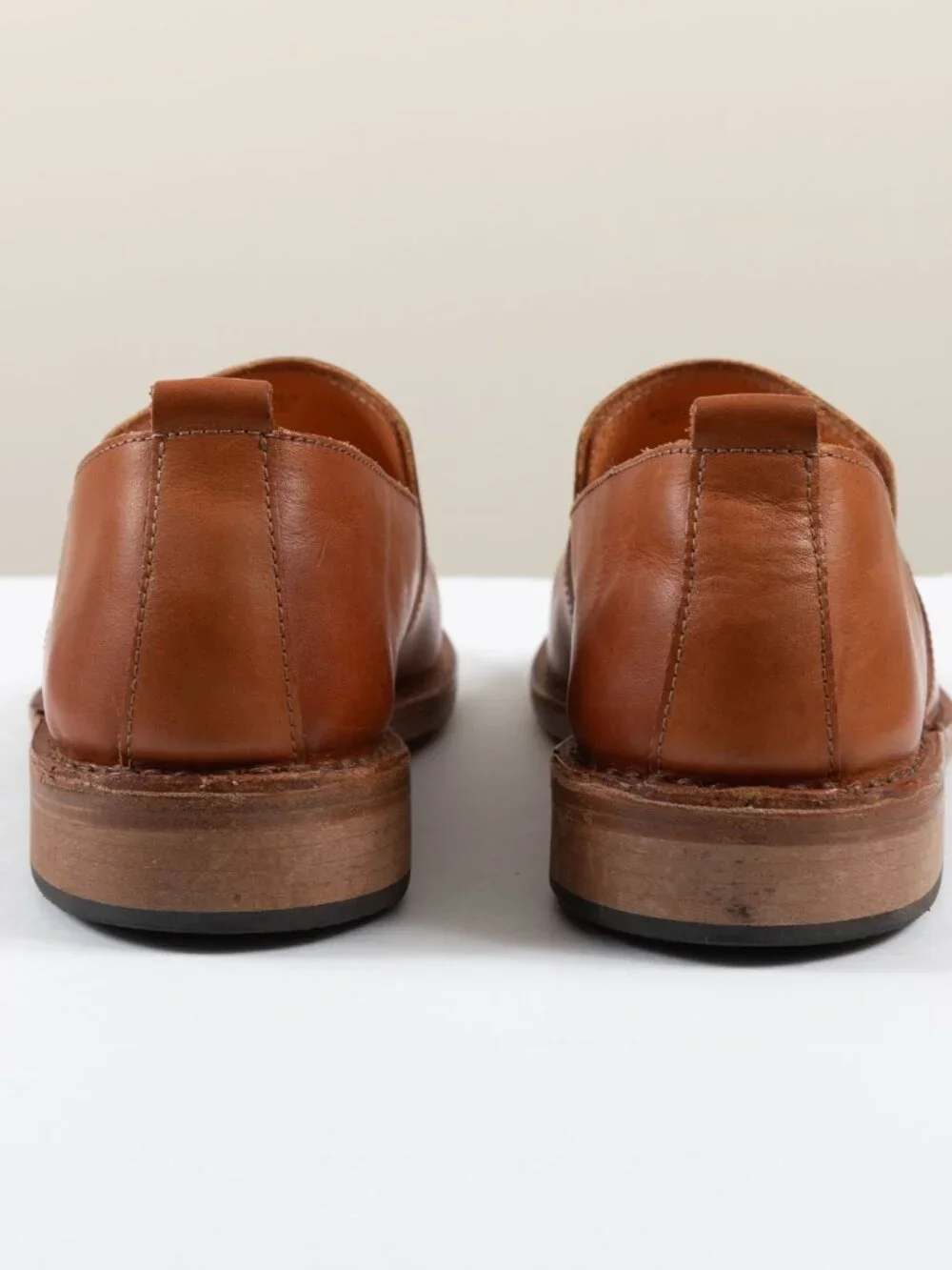 Men's Classic Tan Leather Slip-On Loafers